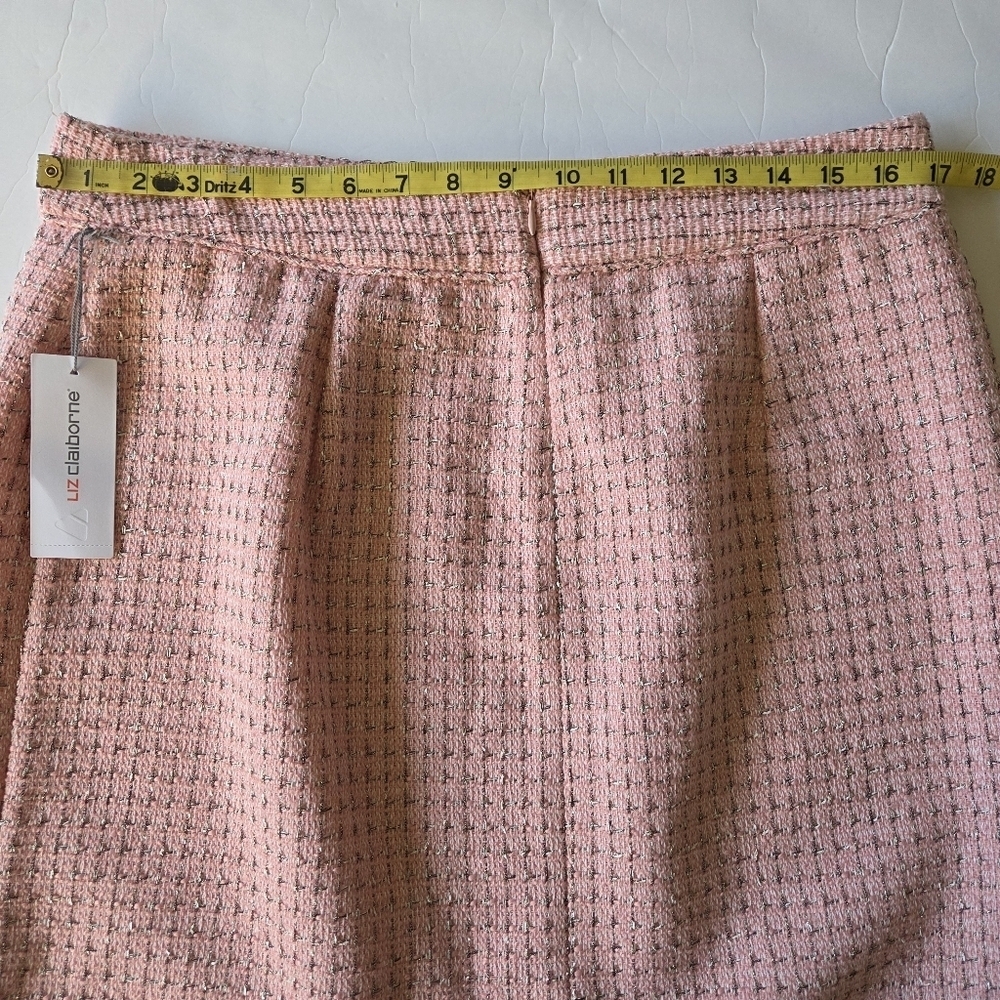 Liz Claiborne Pink Textured Pencil Skirt - Picture 3 of 7